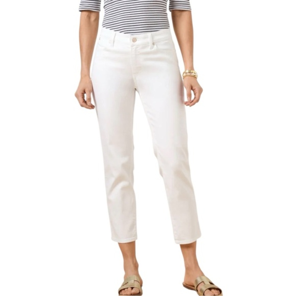 TALBOTS straight crop jeans white size 14